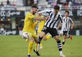 Pablo Vázquez, durante un partido con el Dépor el curso pasado.