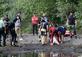 Dispositivo de búsqueda en la zona de Las Caldas, en Oviedo.