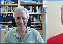 De izquierda a derecha, los investigadores Armando Caballero, del Centro de Investigación Mariña de la Universidade de Vigo; Carlos Köpke, de la empresa Plasma Labs Enterprises, y Enrique Santiago, del Departamento de Biología Funcional de la Universidad de Oviedo.