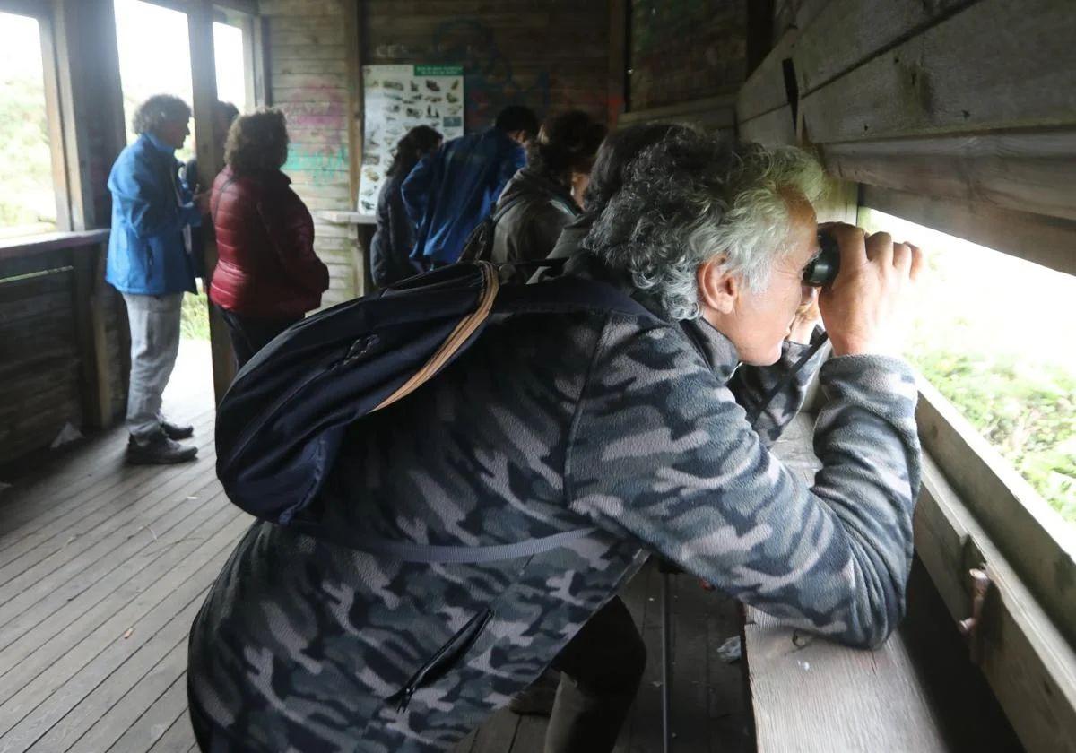 Visitantes en el observatorio de Zeluán.