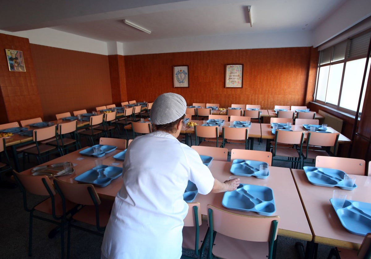 El comedor de un colegio de Oviedo.