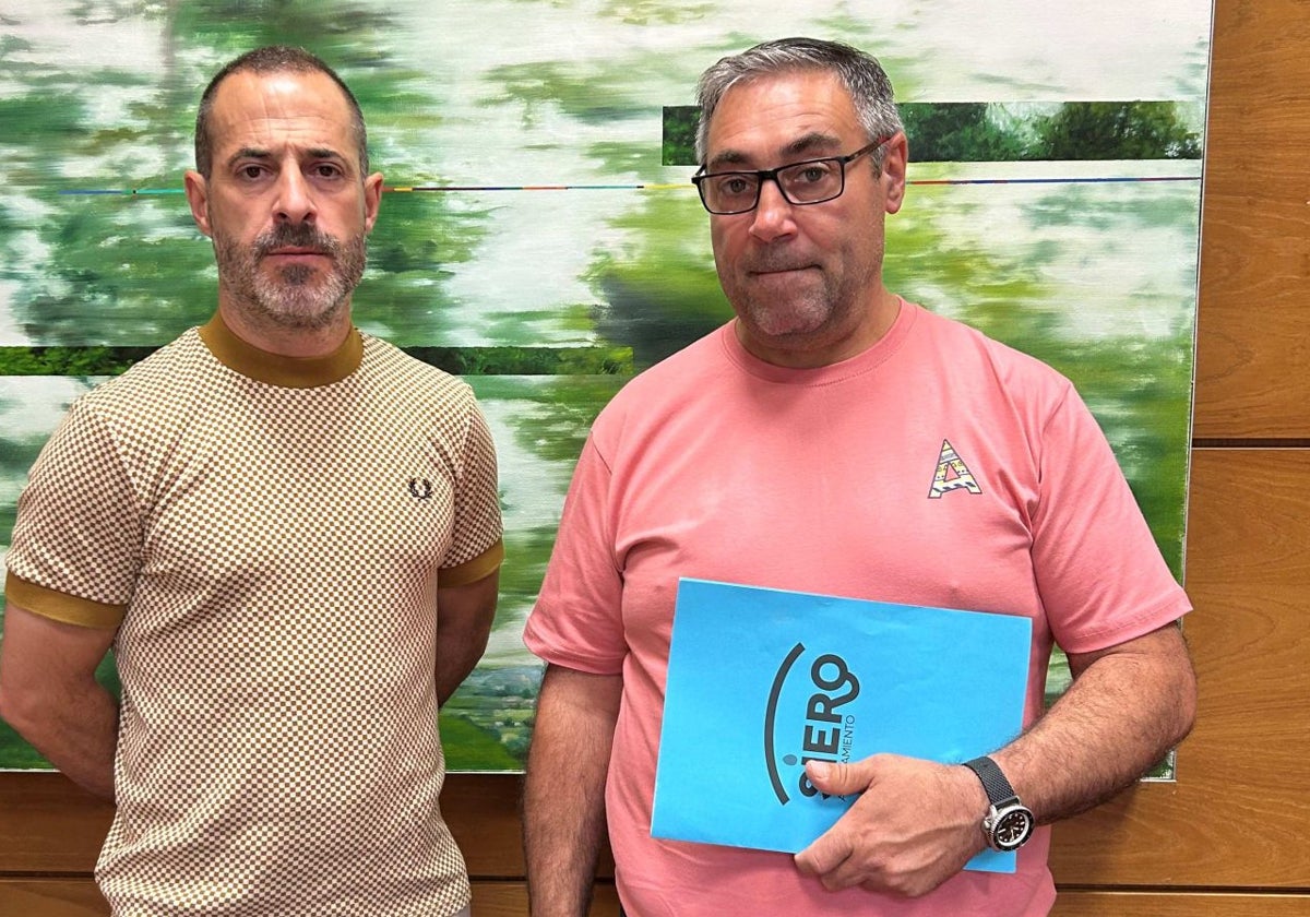 El alcalde de Siero y el concejal Pergentino Martínez.