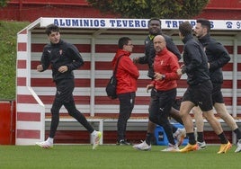 Lorenzo del Pozo, durante un entrenamiento de la pasada temporada.