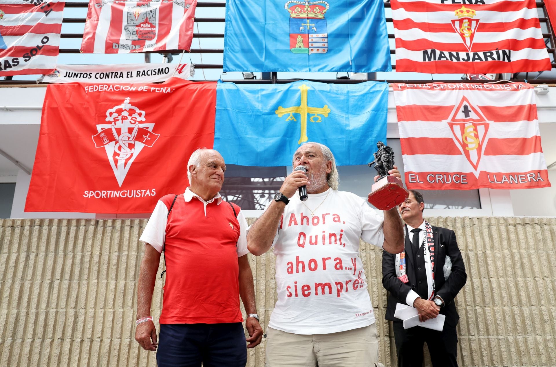 500 aficionados se suman en Llanera al Encuentro de Peñas del Sporting de Gijón