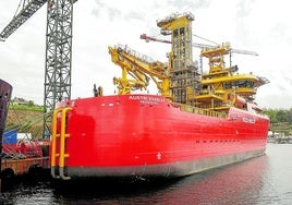 El buque Austri Enabler, construido por Gondán para el armador noruego Edda Wind y entregado en junio.