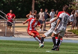 Sergio Dacal, en un partido con el Almería B.