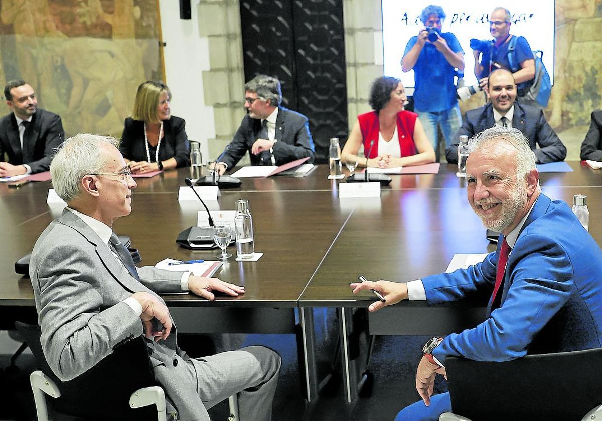 El ministro de Política Territorial, Ángel Victor Torres, en la Comisión Bilateral con Cataluña.