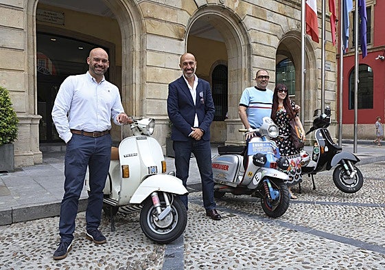Jesús Martínez Salvador, Óliver Suárez, Félix Domínguez y Cris Bardio.