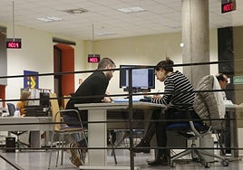 Oficina del servicio de empleo en Asturias.