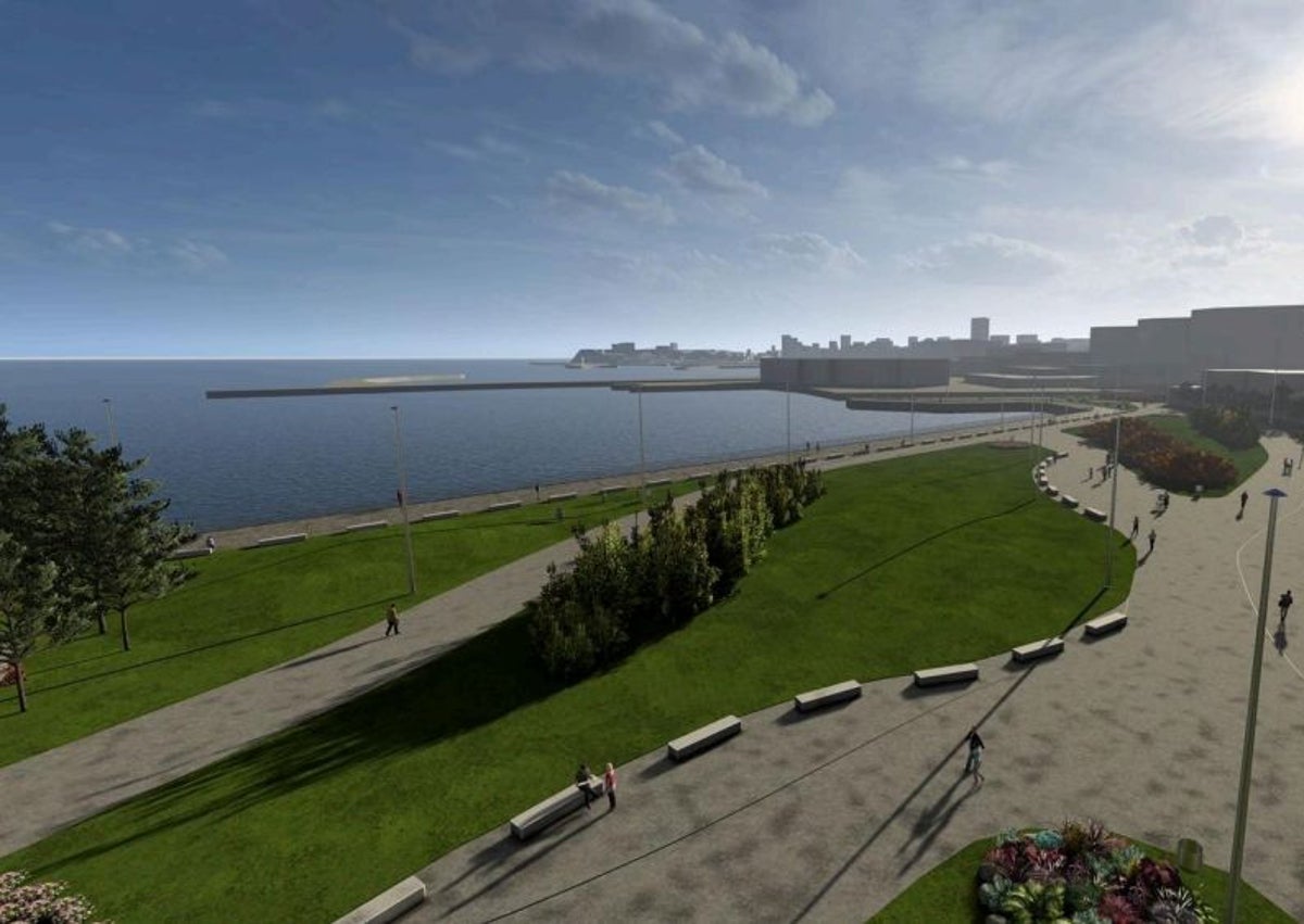 Imagen secundaria 1 - Comienza la obra para convertir los terrenos de Naval Gijón en una zona de paseo