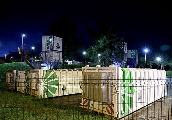 Punto limpio de Cogersa ubicado en el polígono del Espíritu Santo, en Oviedo.