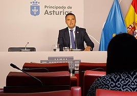 Guillermo Peláez, en la rueda de prensa tras el Consejo de Gobierno.