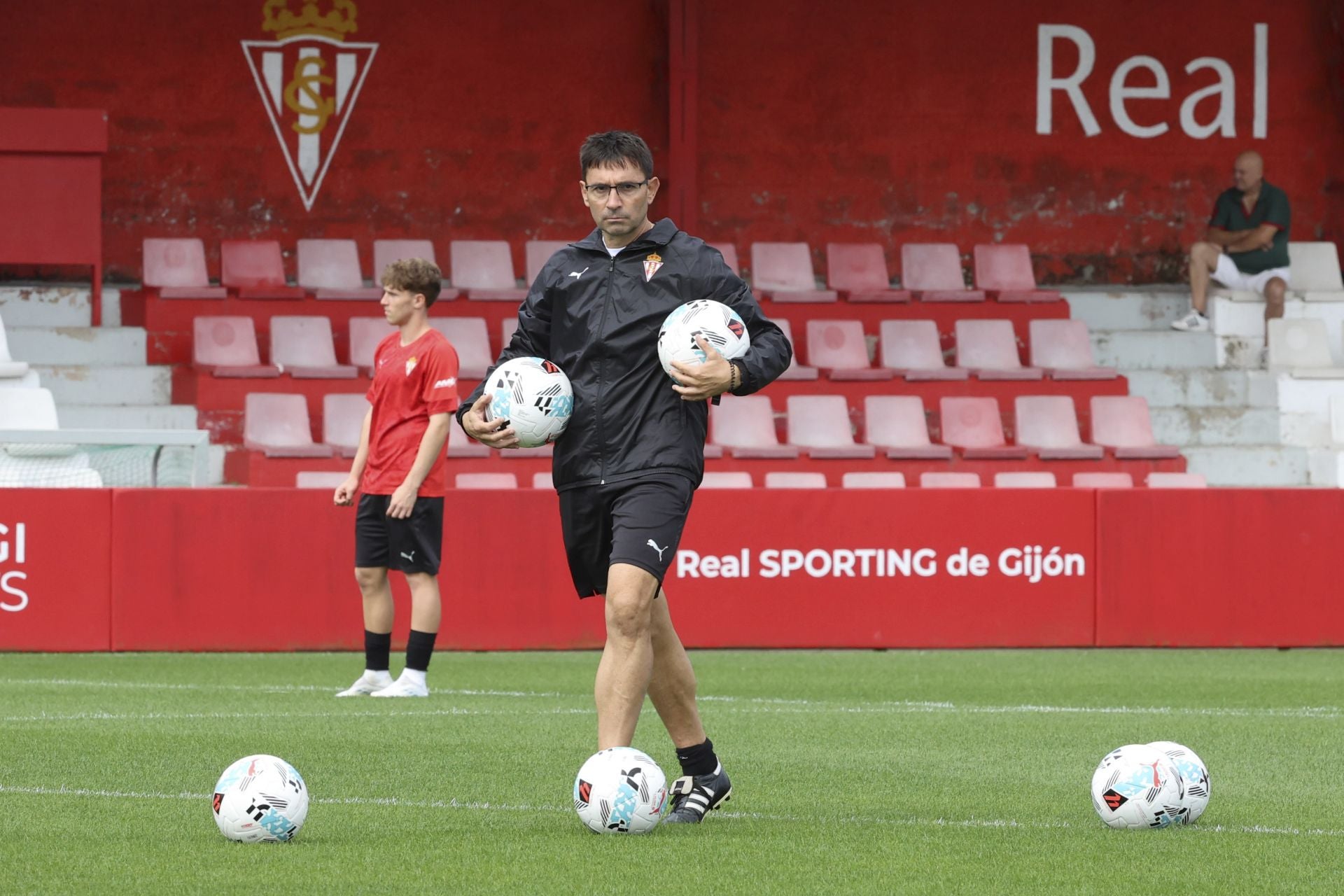 El entrenamiento del Sporting de Gijón de este 28 de julio, en imágenes