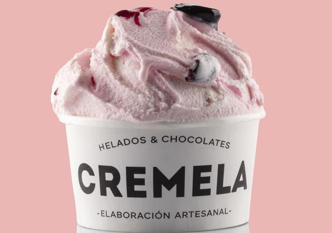 Helado de tarta de queso con frutos rojos de Cremela