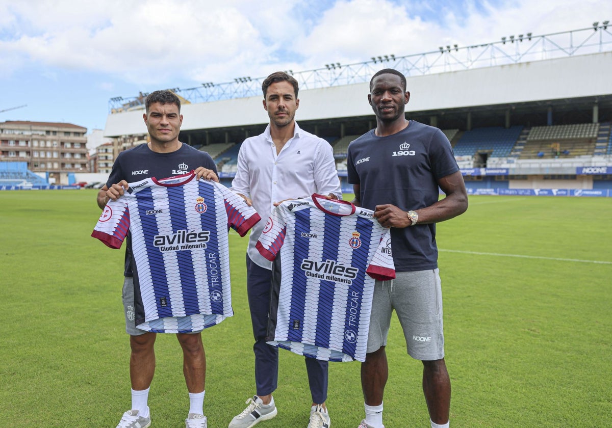 Raúl Rubio, Miguel Linares y Eze, en el Suárez Puerta.
