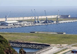 Vista de la ampliación del Puerto de Gijón.