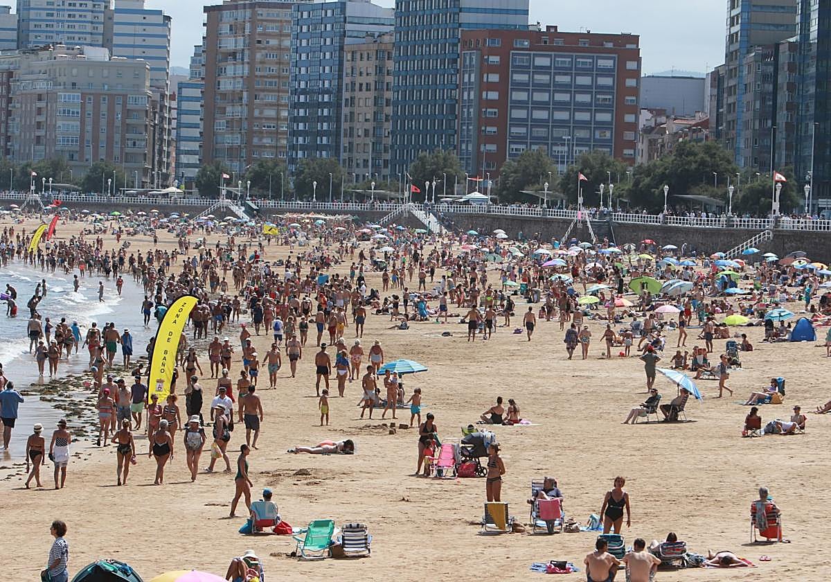 Las medusas no frenan las ganas de playa en Asturias