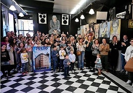 El homenaje que los vecinos rindieron a Julio Aguado en febrero del año pasado