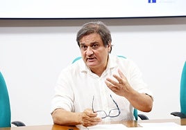 Alejandro Suárez, durante la rueda de prensa.