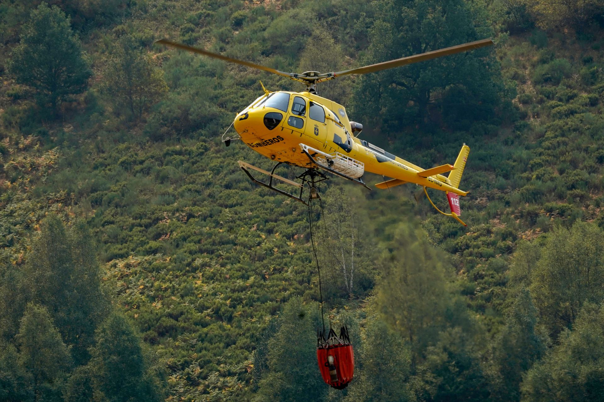Alerta en Genestoso, en Cangas del Narcea: los bomberos y el Ejército luchan contra el fuego «descontrolado»