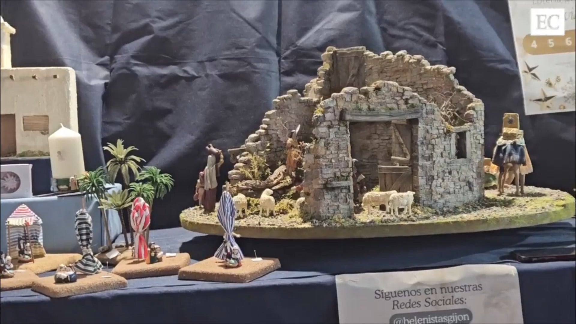 Un belén en pleno verano, en la Feria de Muestras