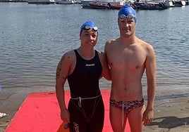 Lucas Costa y Alba Ortiz, tras realizar la prueba.