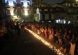 Imagen del acto celebrado el martes en la plaza de Álvarez Acebal sobre Gaza.