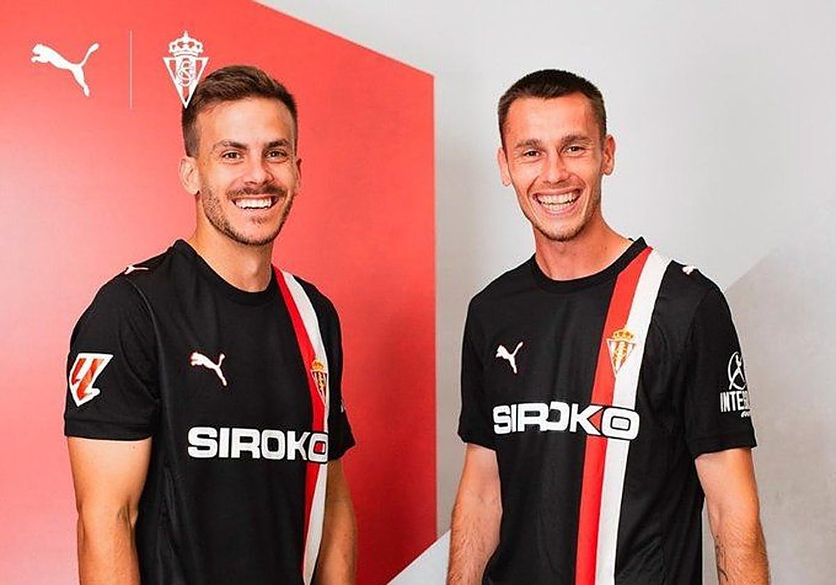 Curbelo y Dubasin, con la segunda equipación.