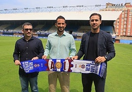 Diego Baeza, Dani Vidal y Miguel Linares, en el Suárez Puerta.