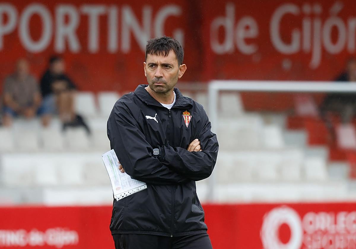 Asier Garitano, entrenador del Sporting del Gijón.
