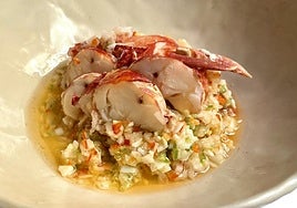 Salpicón de bogavante.