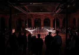 Una instalación artística en La Vega durante la pasada edición de la Noche Blanca.