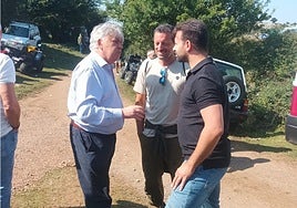 Álvaro Queipo, este sábado, en la Majada de Espineres con motivo de la Fiesta del Asturcón.