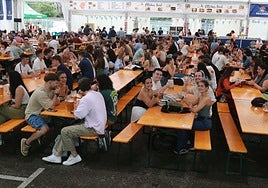 El Oktoberfest en la edición del año pasado, en el parque de los Hermanos Castro, en Gijón.