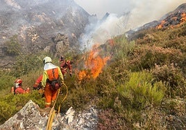 Los pastos que rodean la localidad de Genestoso, en Cangas del Narcea, se han visto muy afectados por el fuego.