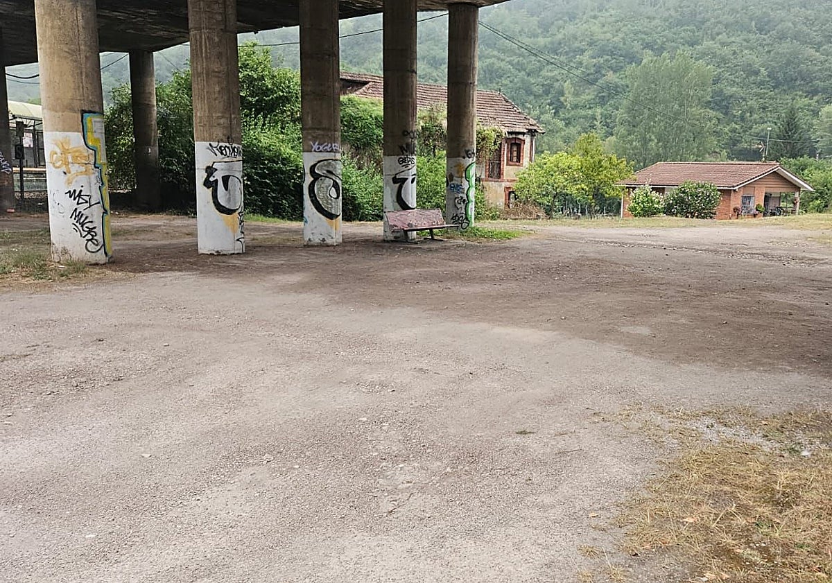 Imagen principal - Explanada que se podría asfaltar, zona para la que piden mejor iluminación y árbol en riesgo de cadída.