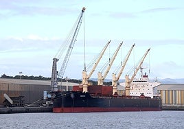 El 'Amani' trajo al puerto de Avilés un cargamento de 41.000 toneladas.