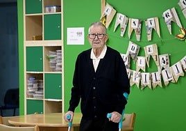 Joaquín García de Dios en el Centro de Día Campillín.