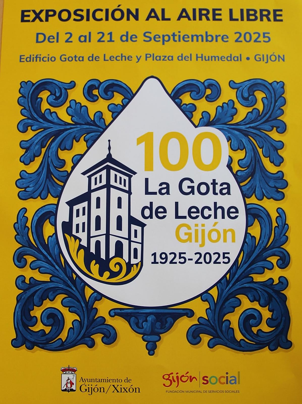 Cartel conmemorativo de la exposición que hoy se abre al público.