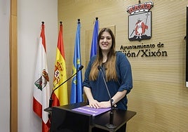 La portavoz municipal de Podemos, Olaya Suárez.