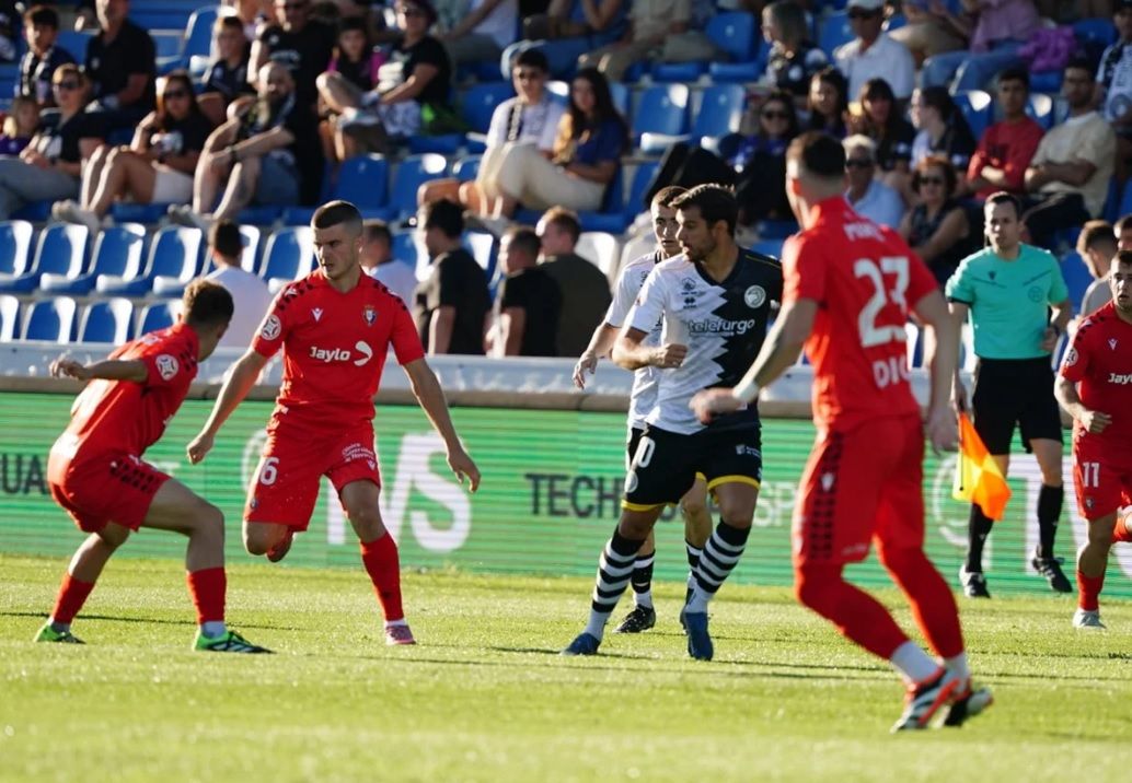 Osasuna Promesas, en el primer partido de Liga frente a Unionistas.