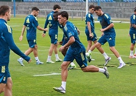 Javi López, ayer en El Requexón.