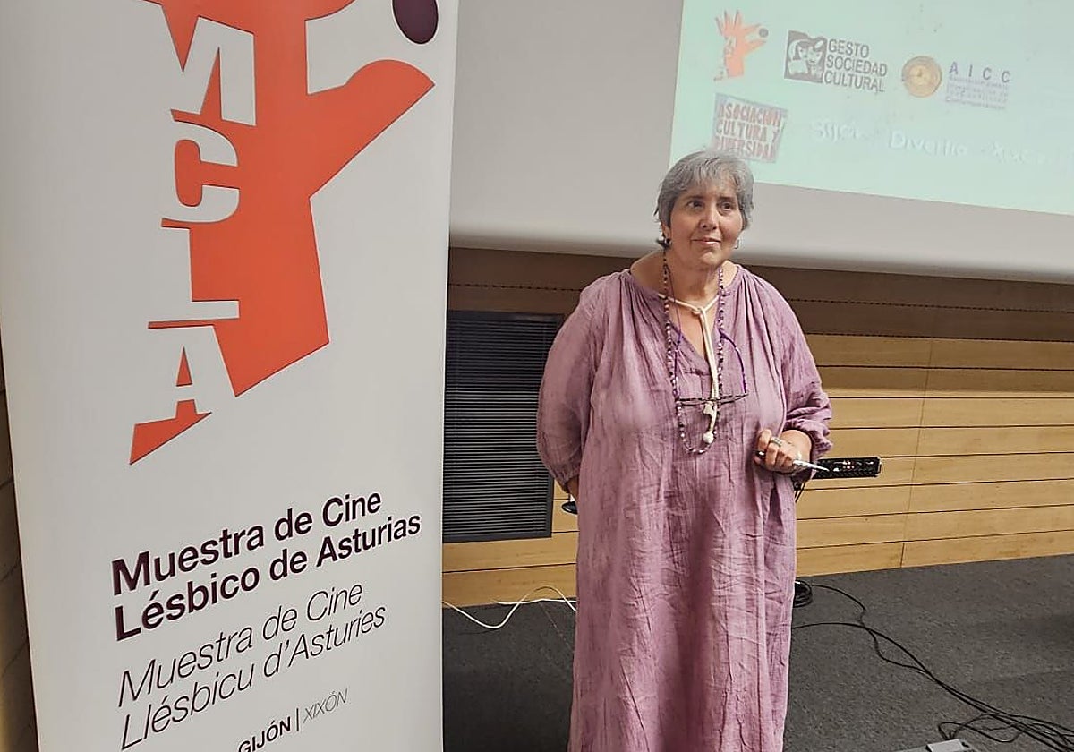 Dulce Gallego, en la presentación de la película 'Ammonite'