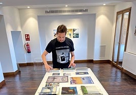 Federico Granell en su exposición en Bueño.