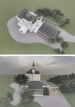 Imagen - Recreación de la pieza destinada a restaurante junto al edificio de Villa Concepción.