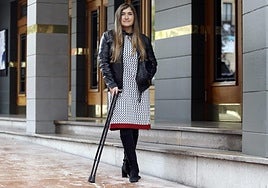 Mónica Oviedo, en el centro de la capital asturiana.