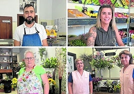 Eduardo Simón. Carnicería Carmina. Fotos: Raquel FidalgoSilvia Prieto. Frutería MariLuz Covadonga Alonso. Flores Laura Bárbara Suárez y Susana Blanco. Flores Berta.