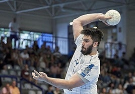 Carlos García, en un partido de Copa Principado.