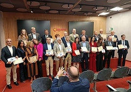 Los empresarios premiados.