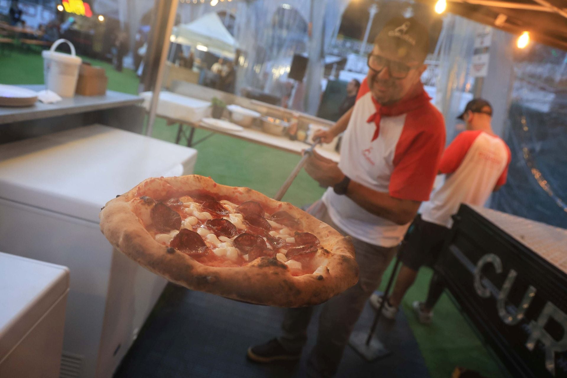 Una de las ofertas gastronómicas en el Oktoberfest de Gijón.